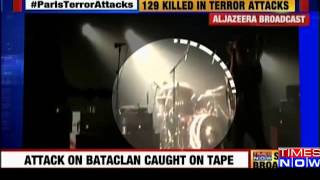 Caught on camera Terrorists firing inside Bataclan theatre in Paris [upl. by Chance461]