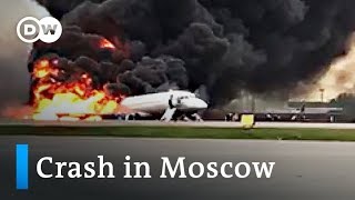 Moscow 41 dead in Aeroflot crash at Sheremetyevo Airport  DW News [upl. by Ezarra]