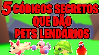 5 CÓDIGOS SECRETOS QUE DÃO PETS LENDÁRIOS GRÁTIS NO ADOPT ME ROBLOX [upl. by Oilla]