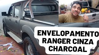 Ranger envelopada com cinza charcoal metalico jateado [upl. by Farr33]