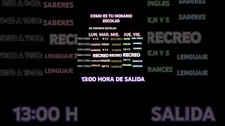 MI HORARIO ESCOLAR [upl. by Brest867]