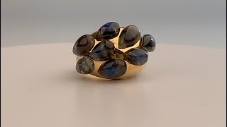 POMELLATO Labradorite gold band ring [upl. by Loreen]