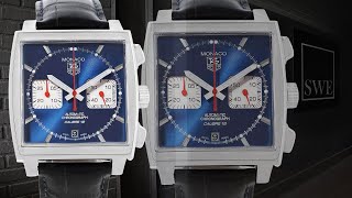 Tag Heuer Monaco Calibre 12 Blue Dial Chronograph Watch CAW2111  SwissWatchExpo [upl. by Enaywd]