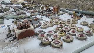 Just a small stockpile of UXOs and landmines from the International Airport in Kherson kherson [upl. by Darraj]