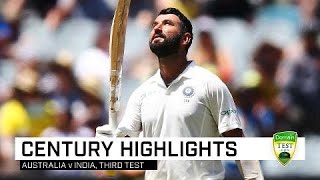 Pujara grinds down Aussies for Test ton [upl. by Aikenat11]