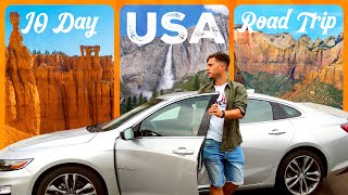 10 DAY USA ROAD TRIP 🇺🇸 Yosemite Sequoia Death Valley Zion Bryce Vegas [upl. by Alvita]