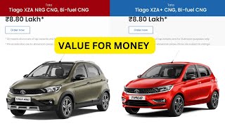 TIAGO AMT NRG XZA CNG VS TIAGO AMT XZA PLUS CNG  PRICEFEATURESVALUE FOR MONEY  B2CAR [upl. by Ahsieki]