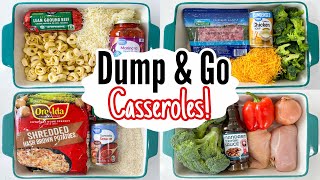 THE EASIEST DUMP amp GO CASSEROLES  5 Quick amp EASY Cheap Casserole Dinner Recipes  Julia Pacheco [upl. by Aznola512]