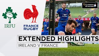 Ireland v France  EXTENDED Highlights  Tight Contest Goes Down To Wire  2021 Guinness Six Nations [upl. by Jsandye]