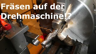 FRÄSEN auf der DREHMASCHINE Paulimot PM 3700 [upl. by Cimah]