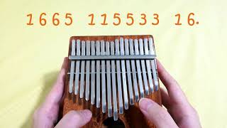 Coldplay  Yellow Kalimba Easy Tutorial with number notes [upl. by Zena]