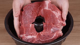 Place the beef into a bundt pan I learned this trick at a 5star steakhouse [upl. by Adamina211]