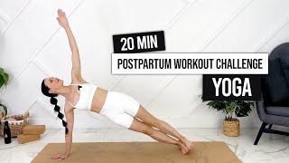 Postpartum Yoga Flow For 6 Month Postpartum  20Min Postnatal Yoga [upl. by Ellenuahs]