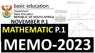 MEMO 2023 MATHEMATIC PAPER 1 FINAL NOVEMBER EXAMS THUNDEREDUC BY BSAM [upl. by Parthen72]