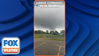 Large Tornado Sweeps Through Abbeville Alabama [upl. by Drolyag]