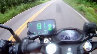 Honda CB 190 r velocidad real GPS Top speed [upl. by Onivag]