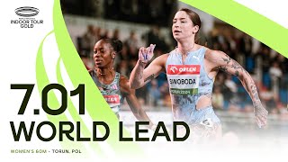 Ewa Swoboda powers to 701 world lead in Torun ‼️  World Indoor Tour 2024 [upl. by Lattie]