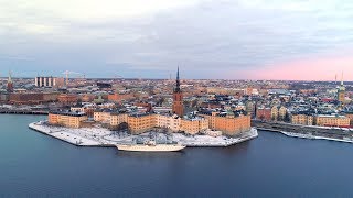 Stockholm Aerial  Drone views over the capital city of Sweden [upl. by Rases]