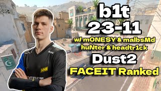 b1t 23Kills wm0NESYmalbsMdhuNter amp headtr1ck Dust2 FACEIT Ranked July 12 2024  CS2 POV [upl. by Maudie]