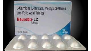 Neurobiz LC Tablets LCarnitine LTartrate Methylcobalamin and Folic Acid Tablets [upl. by Aramal]