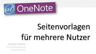 OneNote  Seitenvorlagen an ein Team verteilen [upl. by Eraste]