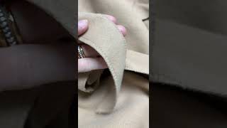 coat tan wrap faux felted wool Italian fabric unlined [upl. by Aniras]