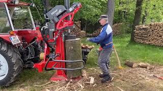 Holzspalten mit Krpan CV 22 pro Splitter und Lindner 1450 [upl. by Anaes]