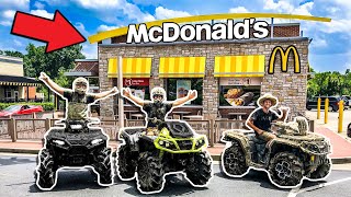 WE WENT TO MCDONALDS ON FOUR WHEELERS INSANE [upl. by Simons708]