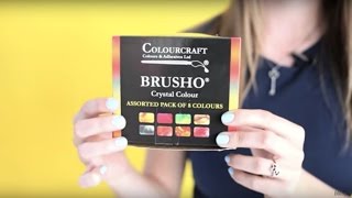 How to Use Colourcraft Brusho Crystal Colours [upl. by Sylirama226]