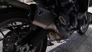 Ducati Multistrada 950 Termignoni silencer sound vs stock [upl. by Soni]