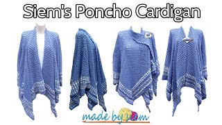 SIEMS PONCHO CARDIGAN  HAKEN  TUTORIAL  NEDERLANDS [upl. by Assetnoc]