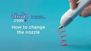 3Doodler 3D Pen  How to Change the Nozzle [upl. by Pippy790]