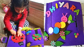 DIY Quiet Book Tutorial  Busy Book for Toddlers  Handmade Fabric Book for 23 year old [upl. by Walther]