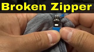 How To Fix A Broken ZipperEasy Separated Zipper Solution [upl. by Winson]