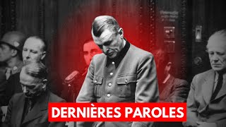 Quelles ont été les DERNIÈRES paroles des CONDAMNÉS à Nuremberg [upl. by Orms255]