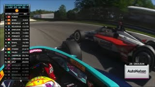 Romain Grosjean’s Insane Move On Scott McLaughlin  2023 Children’s Of Alabama Indy Grand Prix [upl. by Einahpad646]