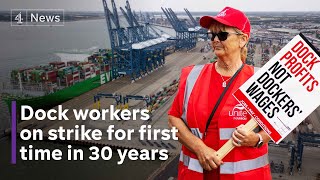 Felixstowe Fears over supply chain disruption as port workers start eightday strike [upl. by Ihsir]