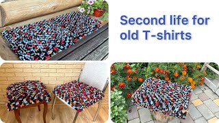 Transform Your Old TShirts into a Stunning DIY Rug 🌈 Easy Upcycling SewAlongquot [upl. by Clari]