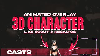 How to make 3D gaming overlay like scoutamp Regaltos  3D pubg character overlayer for pubg streaming [upl. by Lydia]