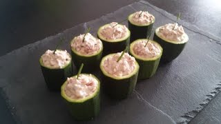 TAPAS  Courgettes farcies au thon  LA BOITE A RECETTES [upl. by Aynna]