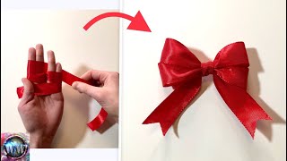 einfache Schleife binden zum Geschenke einpacken  DIY Geschenkschleife selber basteln  simple bow [upl. by Nimsay]