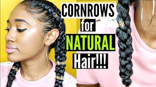 Protective Style Easy amp NEAT Dutch Braids Cornrows Using Form Beauty on Natural Hair [upl. by Mose]