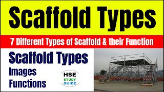 Scaffolding Types  Types of Scaffolding  Different Types of Scaffold  HSE STUDY GUIDE [upl. by Charron]