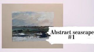 Abstract acrylic painting seascape art tutorial [upl. by Nellak315]