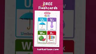 KORKORTOON ALPHABET LEARNING CARDS shorts [upl. by Townshend769]