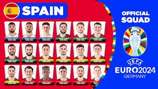 SPAIN OFFICIAL SQUAD EURO 2024  SPAIN 29 MAN PROVISIONAL SQUAD DEPTH FOR UEFA EURO 2024 [upl. by Lilak802]