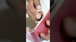 Making Handmade Leather Bifold Wallet 👌✌️handmade leathercraft [upl. by Aivon]