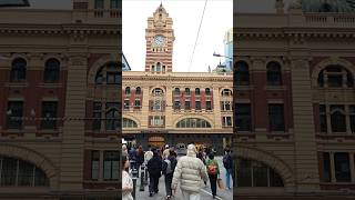 Flinders Street Melbourne tram streetsofmelbourne australiancapital melbournestreettour [upl. by Enylrac]