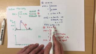 32c CDF part 3  option 2  Defining CDF using a constant of integration [upl. by Etac]