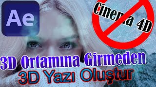 After Effects 3D Ortamına Girmeden 3D yazı ve Animasyon   111 Ders [upl. by Renell]